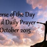 verse of the day and daily prayer october-2015