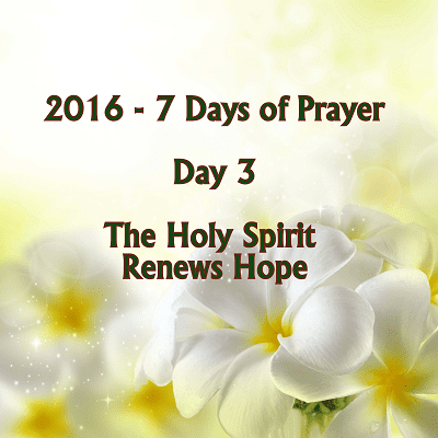 the holy spirit renews hope