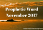 Prophetic Word November 2017