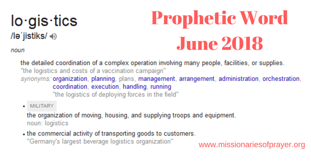 Prophetic Word June 2018